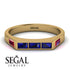 Emerald Cut Thin Sapphire Signature Ring - Sara No. 58 image 2