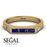 Emerald Cut Thin Sapphire Signature Ring - Sara No. 13 image 2