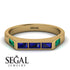 Emerald Cut Thin Sapphire Signature Ring - Sara No. 28 image 2