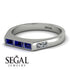 Emerald Cut Thin Sapphire Signature Ring - Sara No. 15 image 3