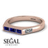 Emerald Cut Thin Sapphire Signature Ring - Sara No. 14 image 3