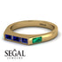 Emerald Cut Thin Sapphire Signature Ring - Sara No. 28 image 3