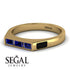 Emerald Cut Thin Sapphire Signature Ring - Sara No. 43 image 3