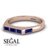 Emerald Cut Thin Sapphire Signature Ring - Sara No. 74 image 3