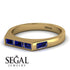 Emerald Cut Thin Sapphire Signature Ring - Sara No. 73 image 3