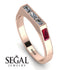 Emerald Cut Thin Diamond Signature Ring - Sara No. 47 image 10
