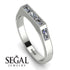 Emerald Cut Thin Diamond Signature Ring - Sara No. 3 image 10