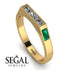 Emerald Cut Thin Diamond Signature Ring - Sara No. 16 image 10