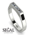 Emerald Cut Thin Diamond Signature Ring - Sara No. 33 image 10