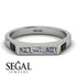 Emerald Cut Thin Diamond Signature Ring - Sara No. 33 image 2