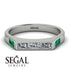 Emerald Cut Thin Diamond Signature Ring - Sara No. 18 image 2