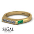 Emerald Cut Thin Diamond Signature Ring - Sara No. 16 image 3