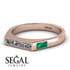 Emerald Cut Thin Diamond Signature Ring - Sara No. 17 image 3