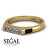 Emerald Cut Thin Diamond Signature Ring - Sara No. 31 image 3