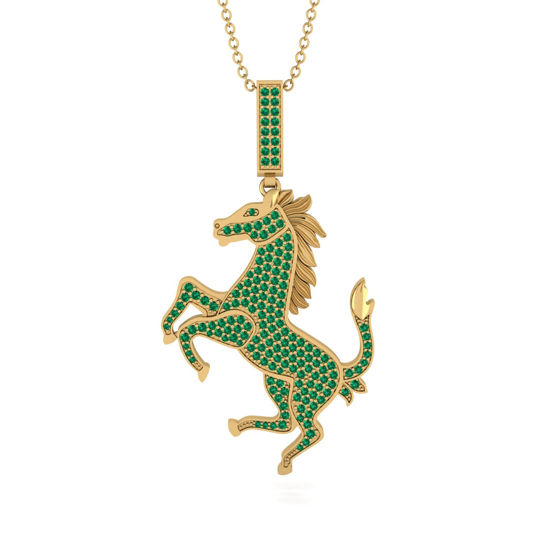 Emerald Horse Necklace - Douglas No. 4