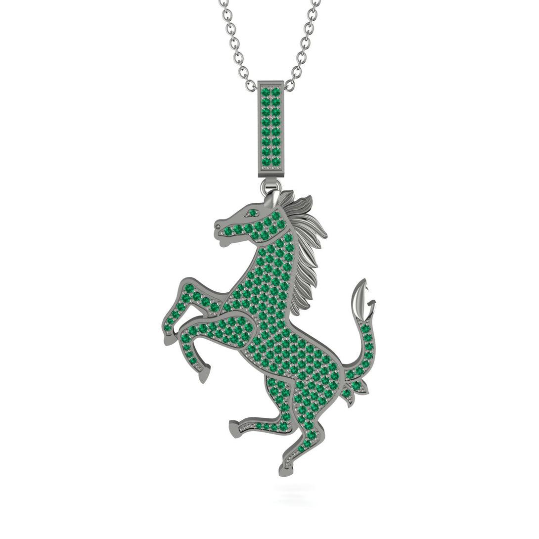 Emerald Horse Necklace - Douglas No. 6