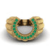 Emerald Men Horseshoe Luck Ring - Gerald No. 4 image 1
