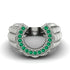 Emerald Men Horseshoe Luck Ring - Gerald No. 6 image 1