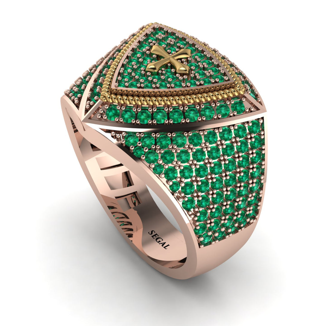 Emerald Men Signet Ring - Roger No. 11