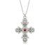 Equilateral Round Ruby Cross Amulet - Asher No. 12 image 1