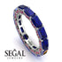 Eternity Emerald Hidden Sapphires Band - Ember No. 60 image 10