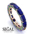 Eternity Emerald Hidden Sapphires Band - Ember No. 29 image 10