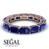 Eternity Emerald Hidden Sapphires Band - Ember No. 74 image 2