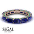 Eternity Emerald Hidden Sapphires Band - Ember No. 29 image 2