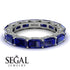 Eternity Emerald Hidden Sapphires Band - Ember No. 15 image 2