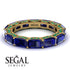 Eternity Emerald Hidden Sapphires Band - Ember No. 28 image 2