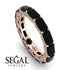 Eternity Emerald Hidden Black Diamonds Band - Ember No. 8 image 10