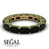Eternity Emerald Hidden Black Diamonds Band - Ember No. 22 image 2