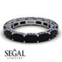 Eternity Emerald Hidden Black Diamonds Band - Ember No. 69 image 2
