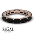 Eternity Emerald Hidden Black Diamonds Band - Ember No. 8 image 2
