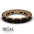 Eternity Emerald Hidden Black Diamonds Band - Ember No. 52 image 2