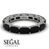 Eternity Emerald Hidden Black Diamonds Band - Ember No. 9 image 2