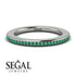Eternity Emerald Micro Pave Channel Band - Raelynn No. 6 image 6