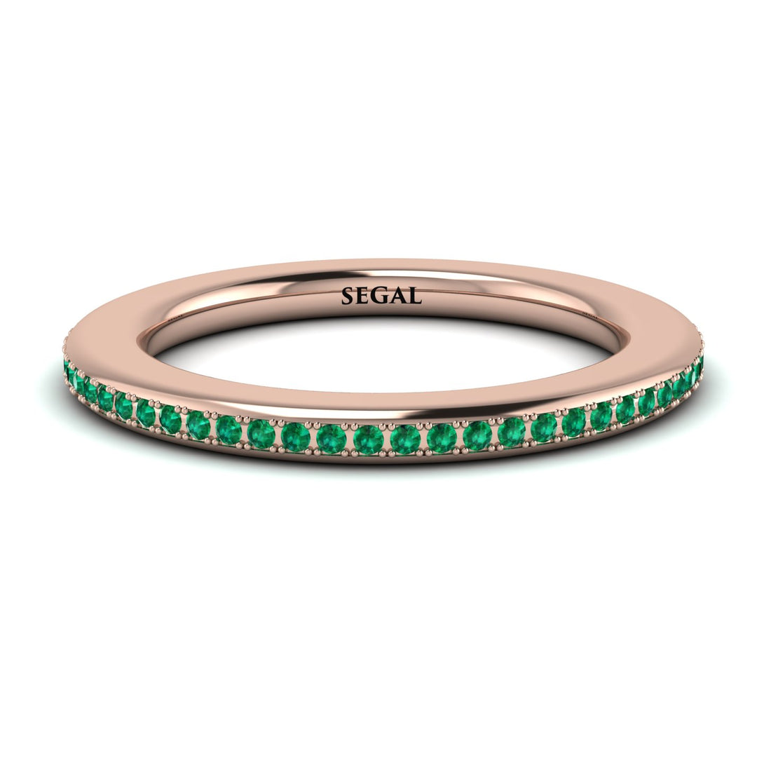 Eternity Emerald Micro Pave Channel Band - Raelynn No. 5