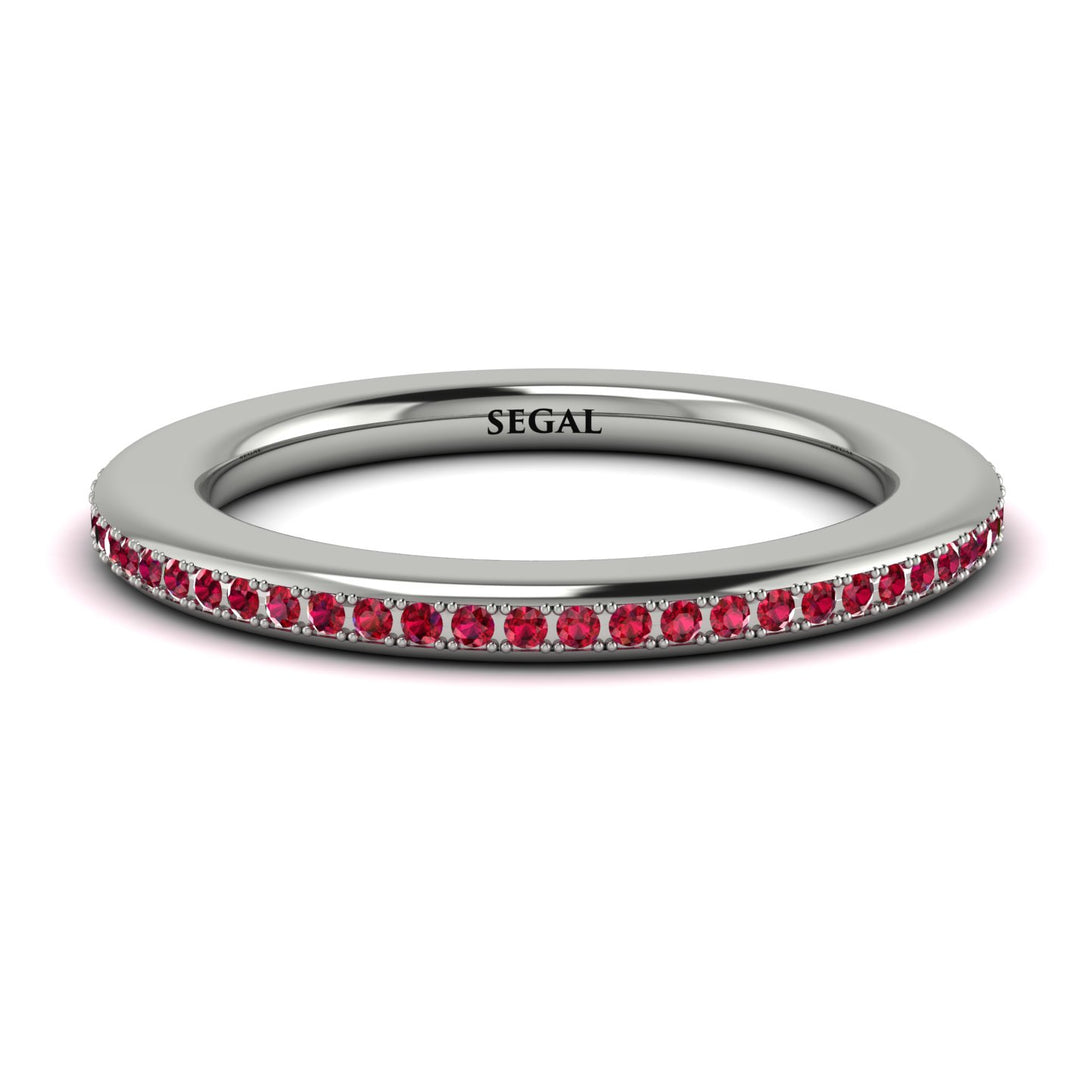 Eternity Ruby Micro Pave Channel Band - Raelynn No. 12