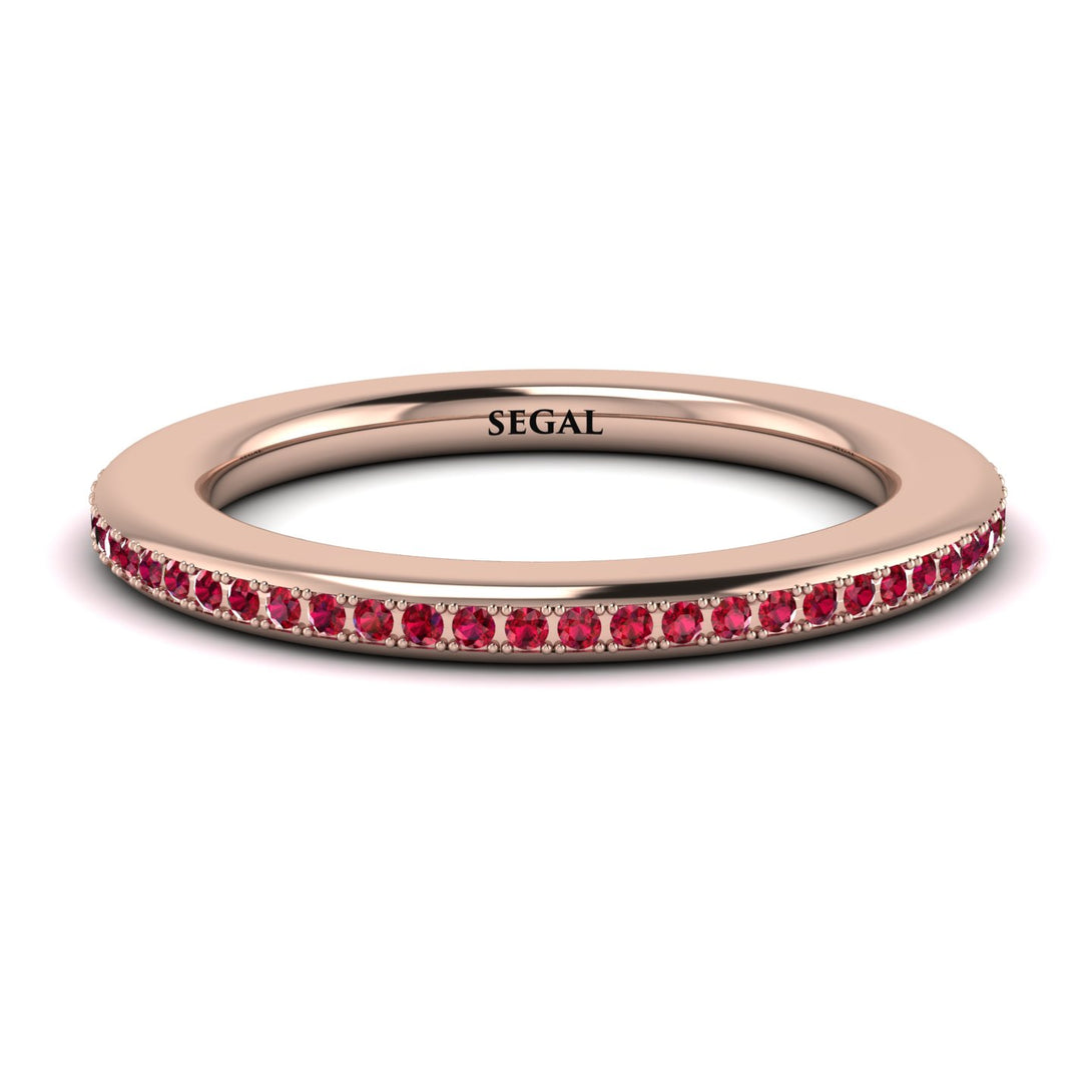 Eternity Ruby Micro Pave Channel Band - Raelynn No. 11
