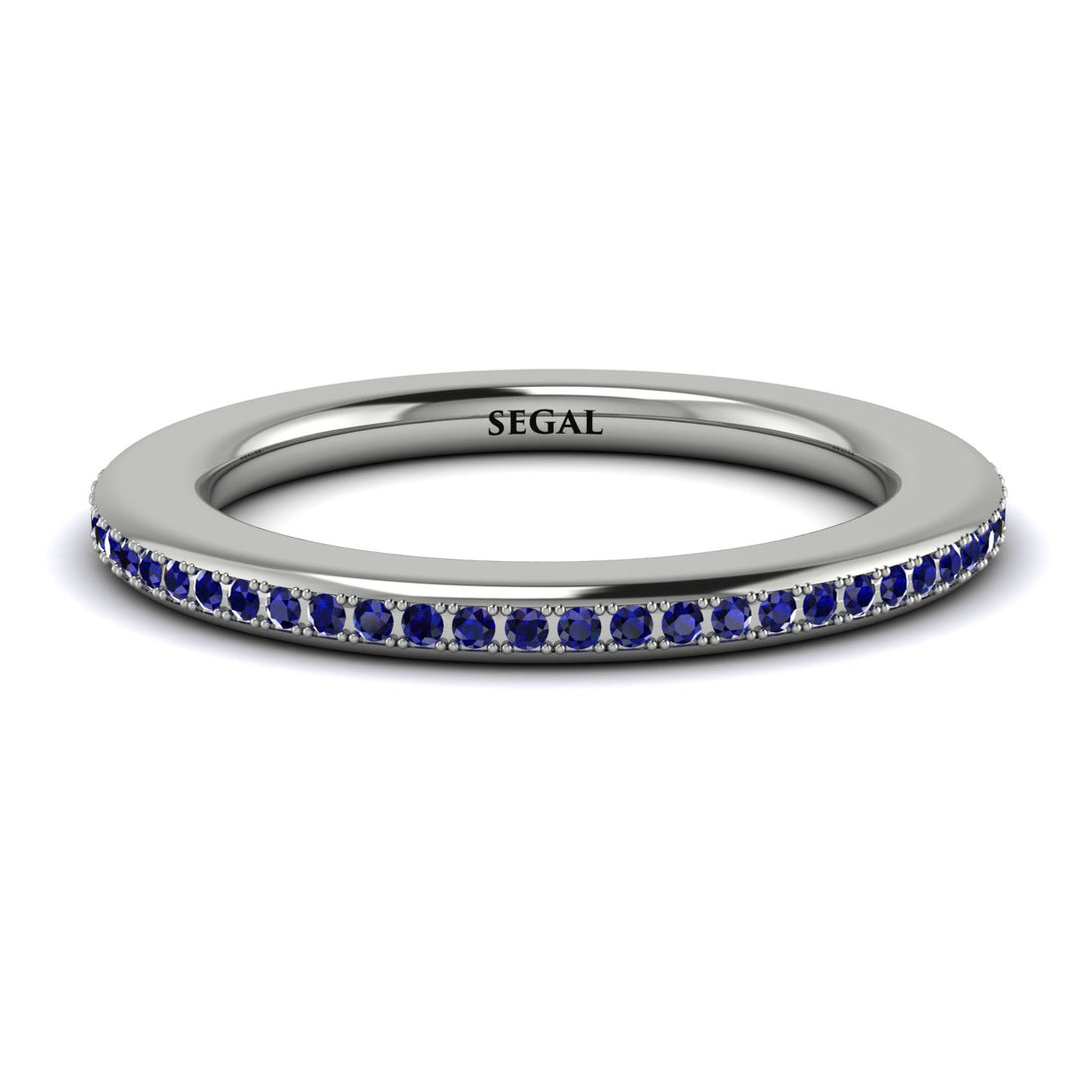 Eternity Sapphire Micro Pave Channel Band - Raelynn No. 15