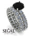 Fancy Black Diamond Bridal Set - Tessa No. 9 image 10