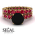 Fancy Black Diamond Bridal Set - Tessa No. 52 image 2