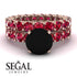 Fancy Black Diamond Bridal Set - Tessa No. 53 image 2
