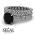 Fancy Black Diamond Bridal Set - Tessa No. 9 image 3