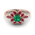 Floral Nature Inspired Emerald Ring - Carol No. 50 image 1