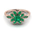Floral Nature Inspired Emerald Ring - Carol No. 20 image 1