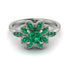 Floral Nature Inspired Emerald Ring - Carol No. 21 image 1