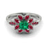 Floral Nature Inspired Emerald Ring - Carol No. 51 image 1