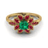 Floral Nature Inspired Emerald Ring - Carol No. 49 image 1